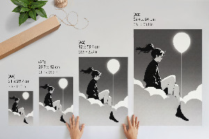 Plagát do obývačky Dievča a balón