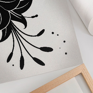 Poster auf Leinwand mit Kolibri und Blume