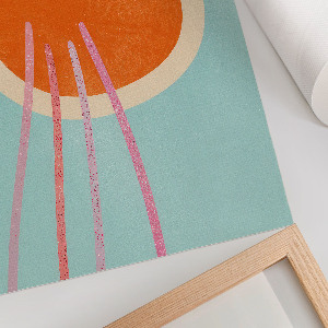 Kunstdruck Poster „Farbenfroher Minimalismus“