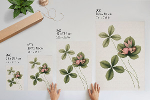 Poster auf Leinwand mit Motiv einer Fee auf einer Blume