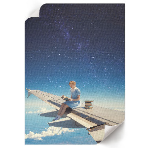 Poster leinwand Kosmische Lesung