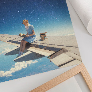 Poster leinwand Kosmische Lesung