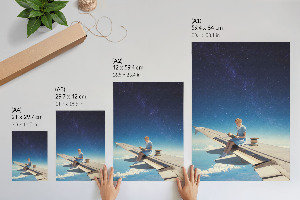 Poster leinwand Kosmische Lesung