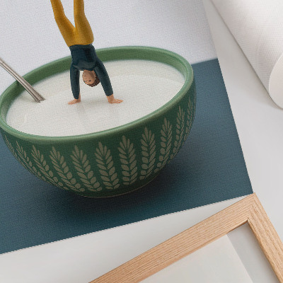 Poster kunstdruck Figur auf Milch