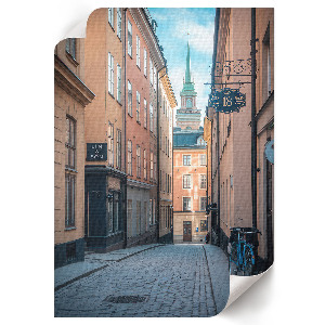 Kunstdruck-Poster mit Motiv einer Stadtstraße