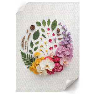 Wandposter mit Blumenarrangement