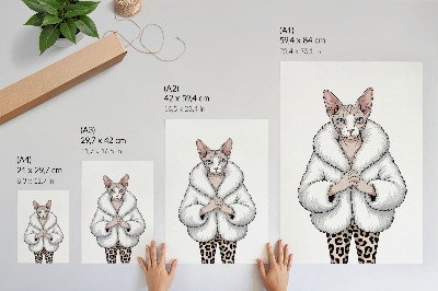 Retro poster Stilvolle Katze