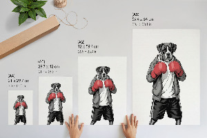 Bilderposter mit Boxerhund