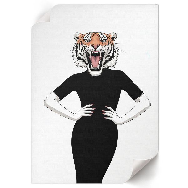 Poster kunstdruck Tigerfrau