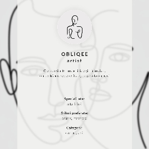 Plagát do obývačky Line art na tvári