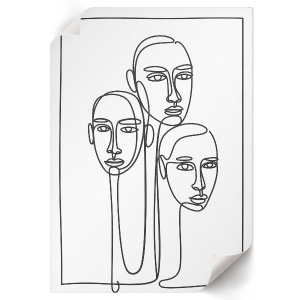 Plagát do izby Lineart postavy