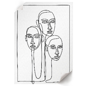 Plagát do izby Lineart postavy