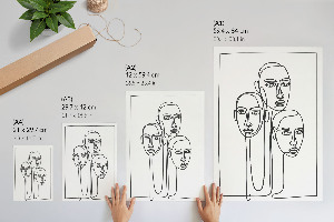 Wandposter mit charakteristischer Linienzeichnung