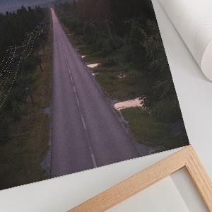 Retro-Poster mit Waldweg