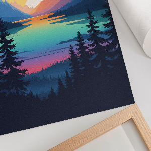Poster auf Leinwand mit Bergmotiven