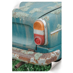 Poster mit Retro-Auto-Motiv auf Leinwand