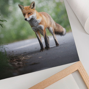 Kunstdruck auf Leinwand mit Fuchs in natürlicher Umgebung