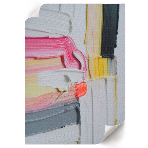Poster-Kunstdruck mit bunten Pinselstrichen