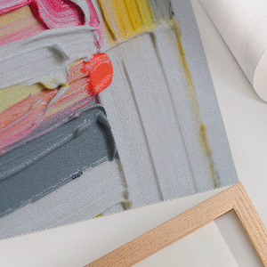 Poster-Kunstdruck mit bunten Pinselstrichen