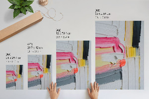 Poster-Kunstdruck mit bunten Pinselstrichen
