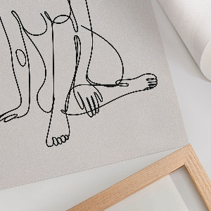 Wandposter mit Linienzeichnungen von Frauen