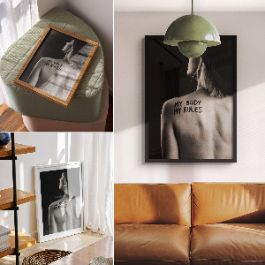 Plagát do obývačky Moje telo, moje pravidlá