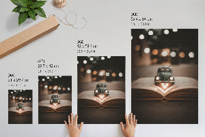 Poster auf leinwand Ein Buch über Abenteuer