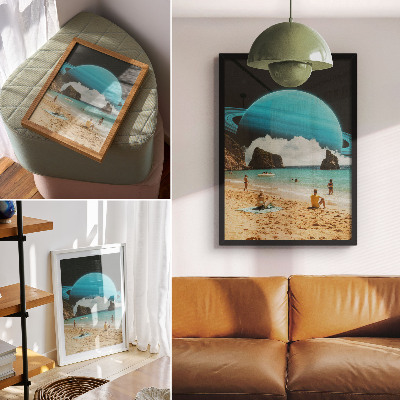 Kunstdruck poster Weltraumstrand