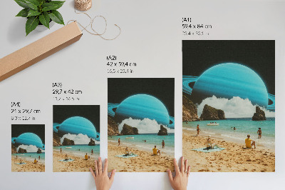 Kunstdruck poster Weltraumstrand