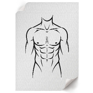 Poster auf Leinwand mit minimalistischer Silhouette