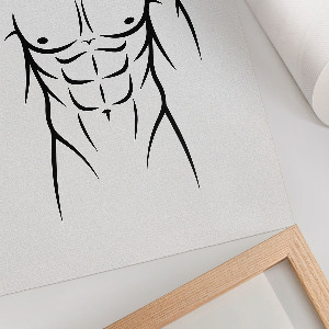 Poster auf Leinwand mit minimalistischer Silhouette