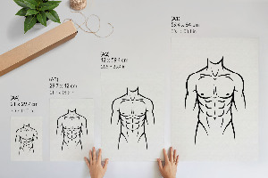 Poster auf Leinwand mit minimalistischer Silhouette