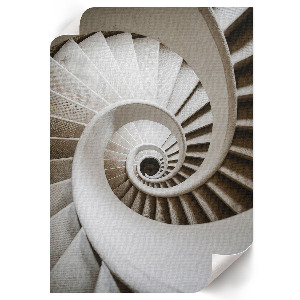 Poster-Kunstdruck mit Motiv einer Wendeltreppe
