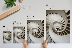 Poster-Kunstdruck mit Motiv einer Wendeltreppe