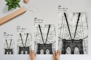 Kunstdruck-Poster mit Seilbrückenmotiv
