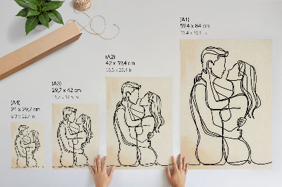 Retro poster Ich liebe Lineart