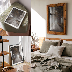 Plagát do obývačky Hmlistá ulička