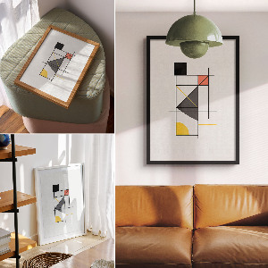 Kunstdruck Poster im Stil stilvoller Geometrie