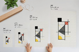 Kunstdruck Poster im Stil stilvoller Geometrie