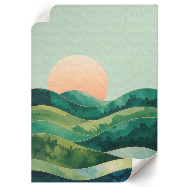Plagát do obývačky Zelené kopce