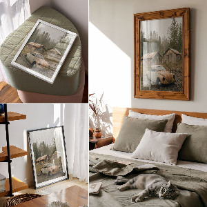 Kunstdruck Poster mit Motiv Autounfall