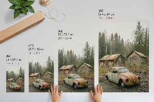 Kunstdruck Poster mit Motiv Autounfall