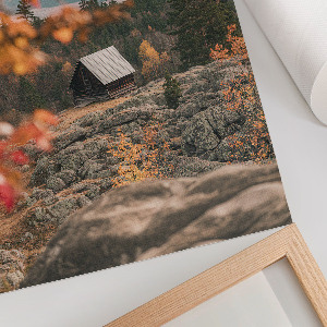 Kunstdruck auf Leinwand mit Herbstlandschaft
