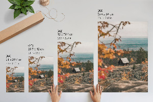 Kunstdruck auf Leinwand mit Herbstlandschaft