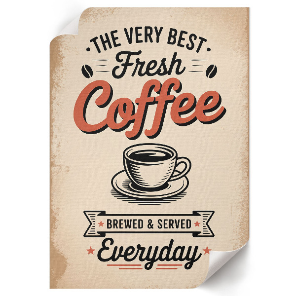 Poster auf Leinwand mit Vintage-Kaffee-Motiv