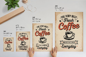 Poster auf Leinwand mit Vintage-Kaffee-Motiv