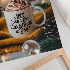 Bilder-Poster mit Weihnachtsbecher-Motiv