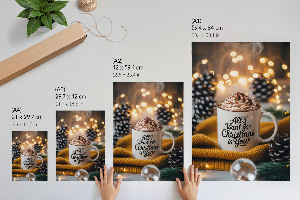 Bilder-Poster mit Weihnachtsbecher-Motiv
