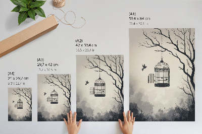 Kunstdruck poster Flucht in die Natur