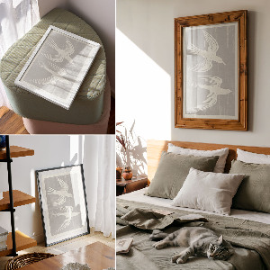 Plagát do izby Minimalistické vtáky